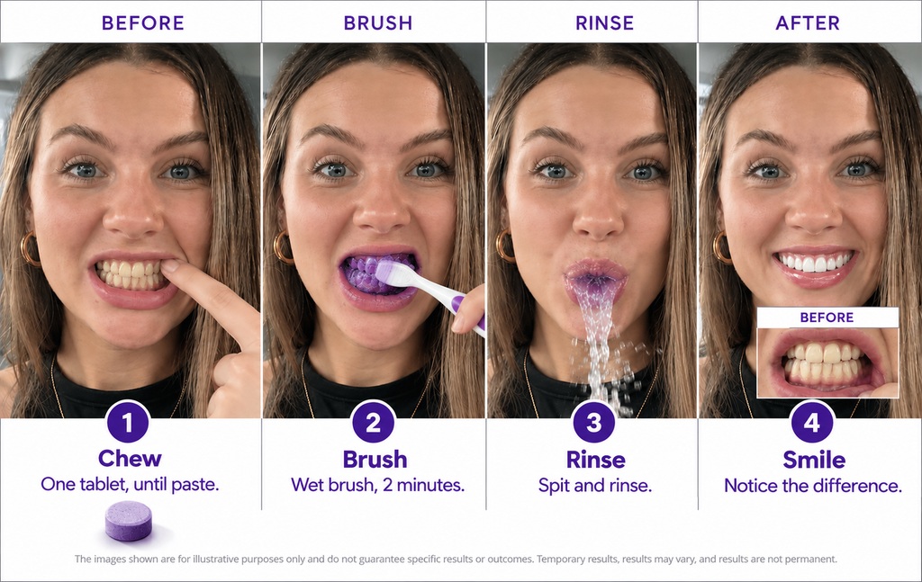 VioletBite Whitening Purple Toothpaste Tablets